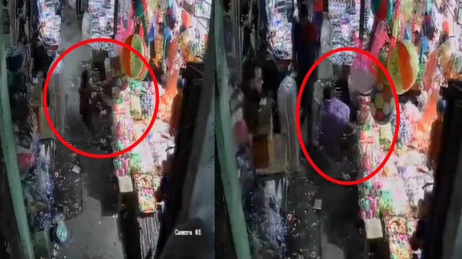 कानपुर के बिसातखाना धमाके के सीसीटीवी फुटेज वायरल, पुलिस जांच में जुटी