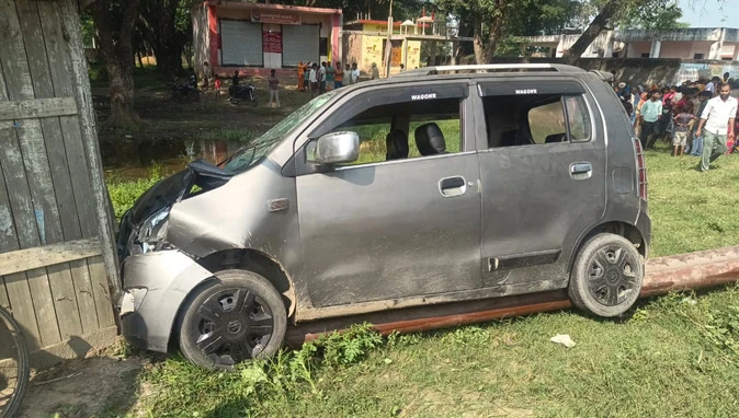 श्रावस्ती में होमगार्ड की ड्यूटी के बाद सड़क हादसे में मौत, कार जब्त