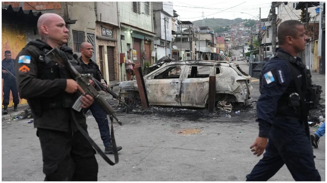 ब्राजील में ड्रग माफियाओं पर पुलिस की सबसे बड़ी कार्रवाई, एक दिन में 64 की मौत