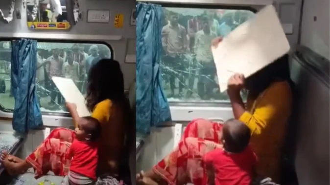 ट्रेन के एसी कोच का शीशा तोड़ने वाली महिला का वीडियो निकला फर्जी, रेलवे ने दी सफाई