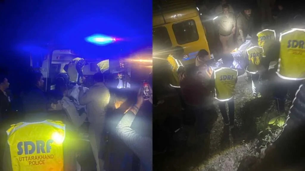 नैनीताल में दिल्ली के पर्यटकों से भरा टेंपो ट्रैवलर खाई में गिरा, 16 घायल