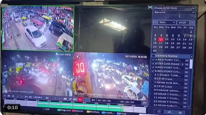 दिल्ली कार ब्लास्ट का नया सीसीटीवी फुटेज सामने आया, धमाके से थर्रा उठी राजधानी