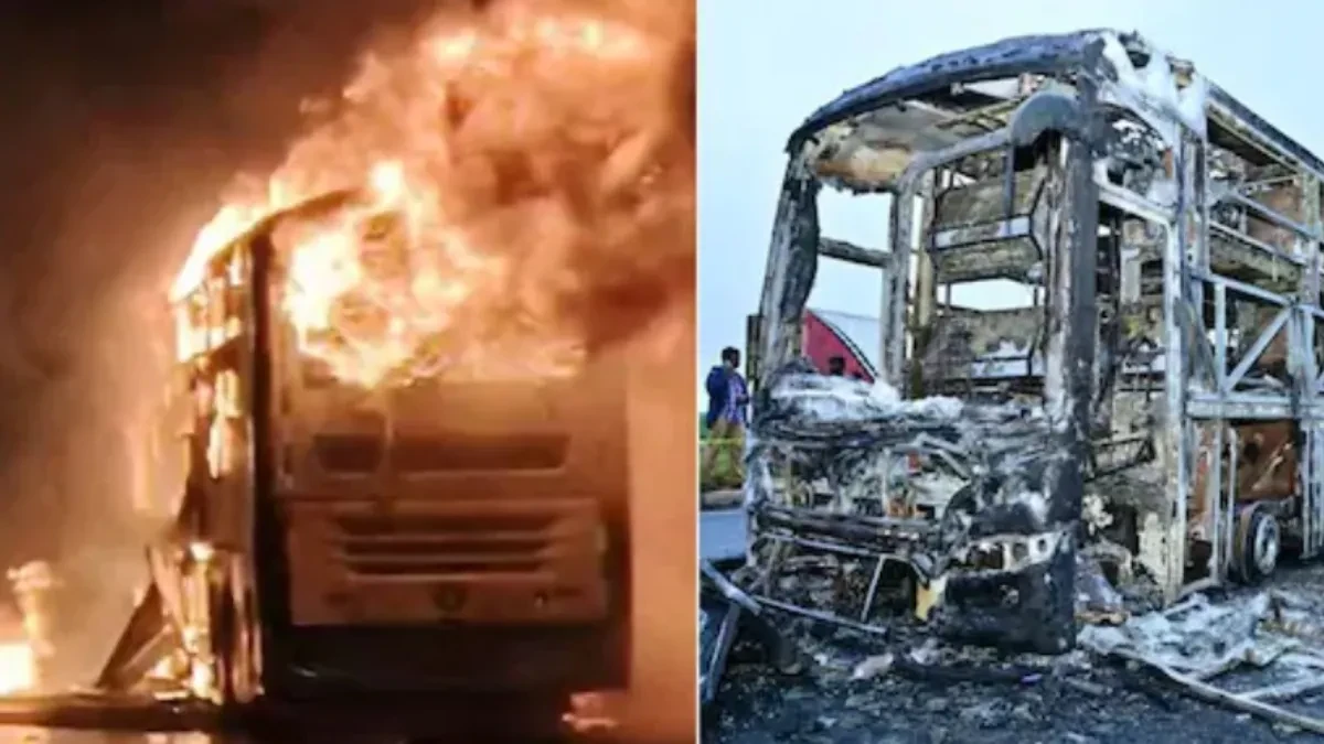 आंध्र प्रदेश बस दुर्घटना: सीसीटीवी फुटेज से हुआ चौंकाने वाला खुलासा