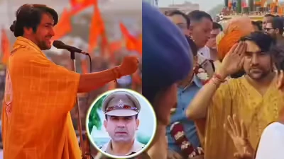 धीरेंद्र शास्त्री ने पदयात्रा के दौरान मथुरा में एसपी अनुज चौधरी को किया सैल्यूट, वीडियो हुआ वायरल