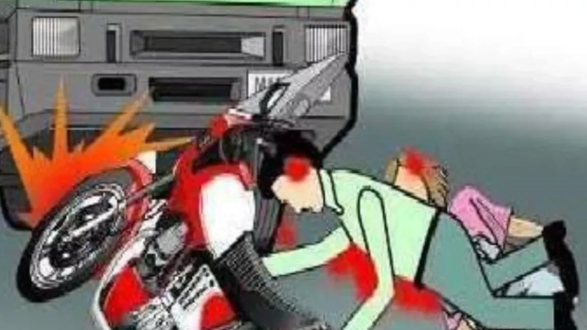 गुरुग्राम में तेज रफ्तार कैंटर ने बाइक को टक्कर मारी, मामा-भतीजे की मौत