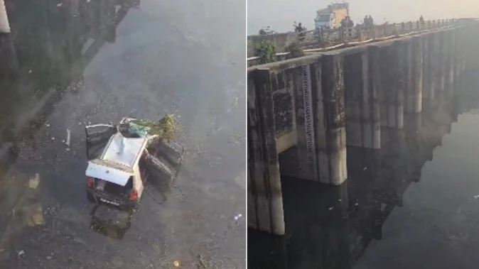 लखीमपुर खीरी में बड़ा सड़क हादसा: नदी में गिरी कार, पांच की मौत, चालक घायल