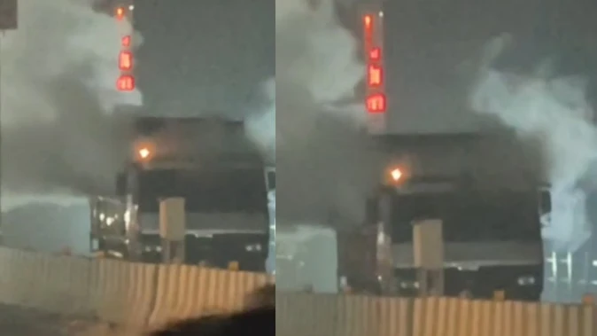 प्रयागराज के हनुमानगंज बाजार में ट्रक से सीएनजी गैस लीक, मची भगदड़