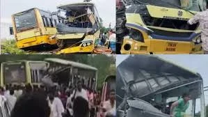 शिवगंगा में भीषण बस हादसा, आमने-सामने टक्कर में 11 की मौत