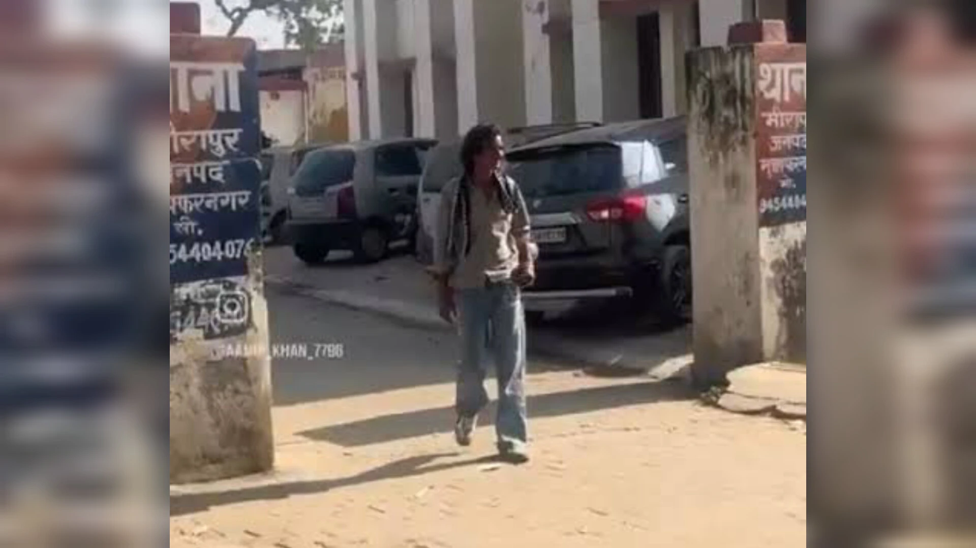 'कुछ नहीं बिगाड़ पाओगे' बोलते युवक ने मीरापुर थाने में बनाई रील, पुलिस खोज में जुटी