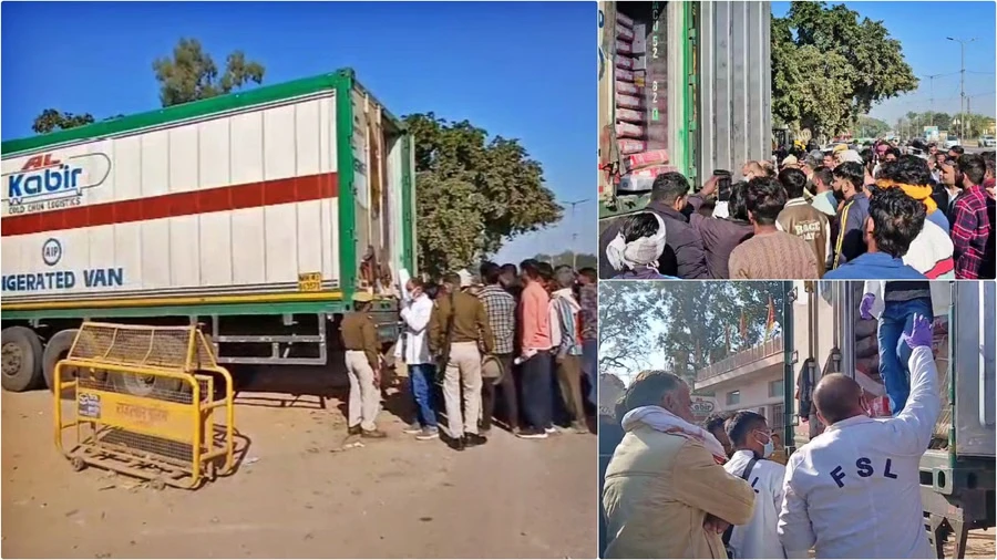 भरतपुर में पुलिस ने कब्जे में लिए मांस से भरे दो कंटेनर, जांच जारी