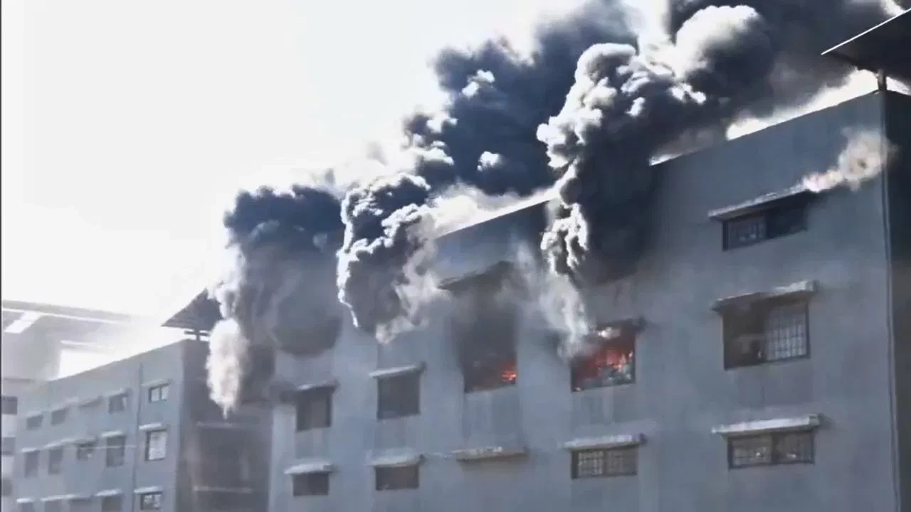 सूरत में राज टेक्सटाइल मार्केट में लगी भीषण आग, कई दुकानें जलकर राख