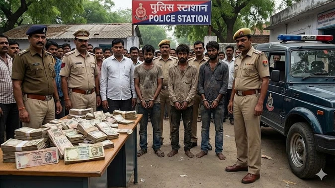 दिल्ली में छापेमारी: करोड़ों रुपए के पुराने नोट जब्त, चार आरोपी गिरफ्तार