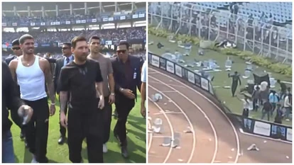 मेसी की झलक को तरसे फैंस, कोलकाता स्टेडियम में हंगामा