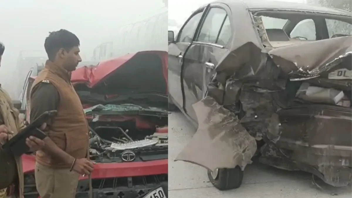 ईस्टर्न पेरिफेरल एक्सप्रेसवे पर भारी कोहरा, दर्जनों गाड़ियां आपस में टकराईं