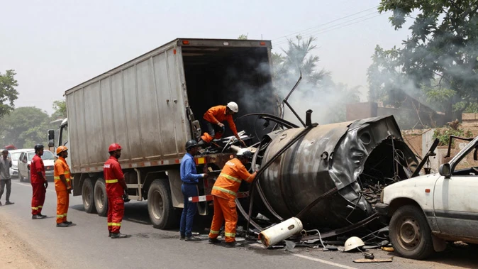 उदयपुर में पिंडवाड़ा हाईवे पर भीषण हादसा, छह वाहनों की टक्कर; तीन की मौत