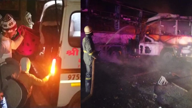 एक के बाद एक टकराए वाहन, आग में झुलसे यात्री; मथुरा हादसे में 13 मौतें