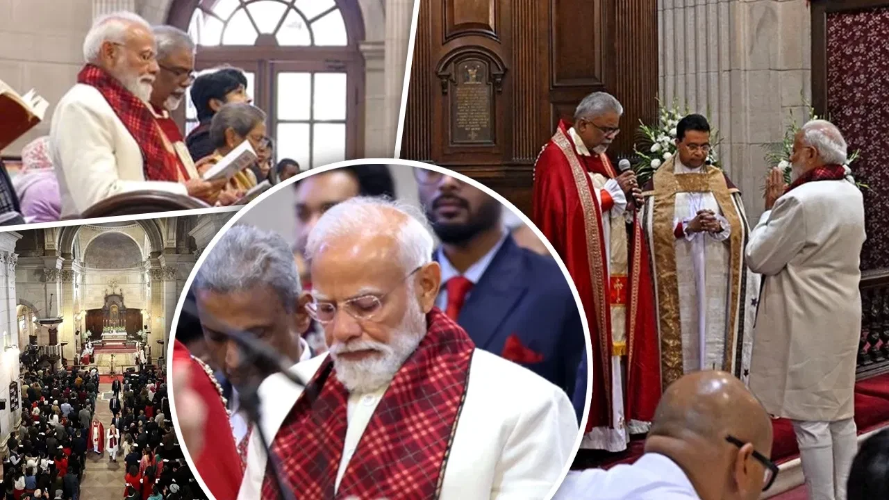 क्रिसमस पर कैथेड्रल चर्च पहुंचे पीएम मोदी, विशेष प्रार्थना में हुए शामिल