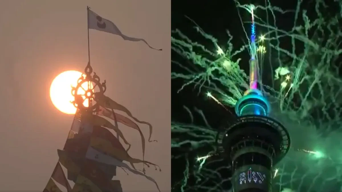 न्यूजीलैंड में नए साल 2026 का आगाज, स्काई टॉवर से भव्य आतिशबाजी