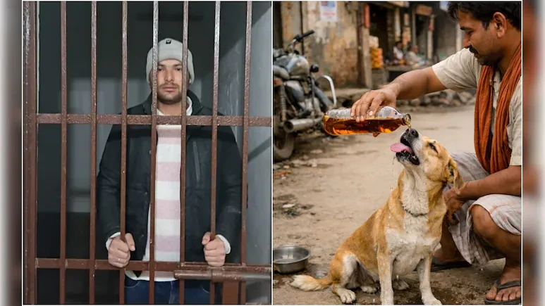 बागपत: कुत्ते को जबरन शराब पिलाने वाला युवक गिरफ्तार
