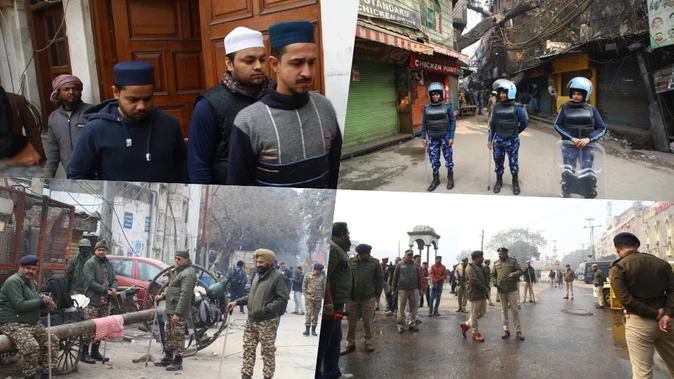 तुर्कमान गेट: फैज-ए-इलाही मस्जिद में अदा की गई जुम्मे की नमाज, भारी पुलिस बल तैनात