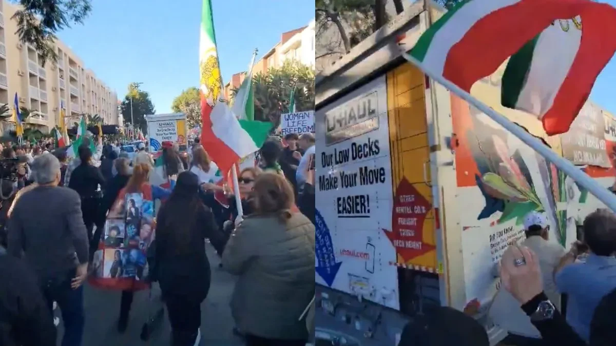 अमेरिका में ईरान विरोधी प्रदर्शन में घुसा ट्रक, मची भगदड़