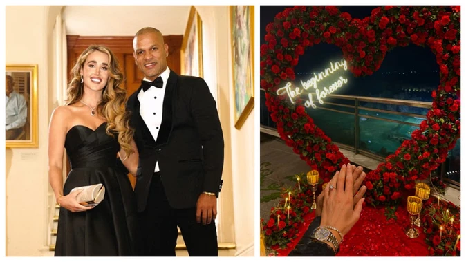 शिखर धवन ने सोफी शाइन से की सगाई, सोशल मीडिया पर साझा की खुशी