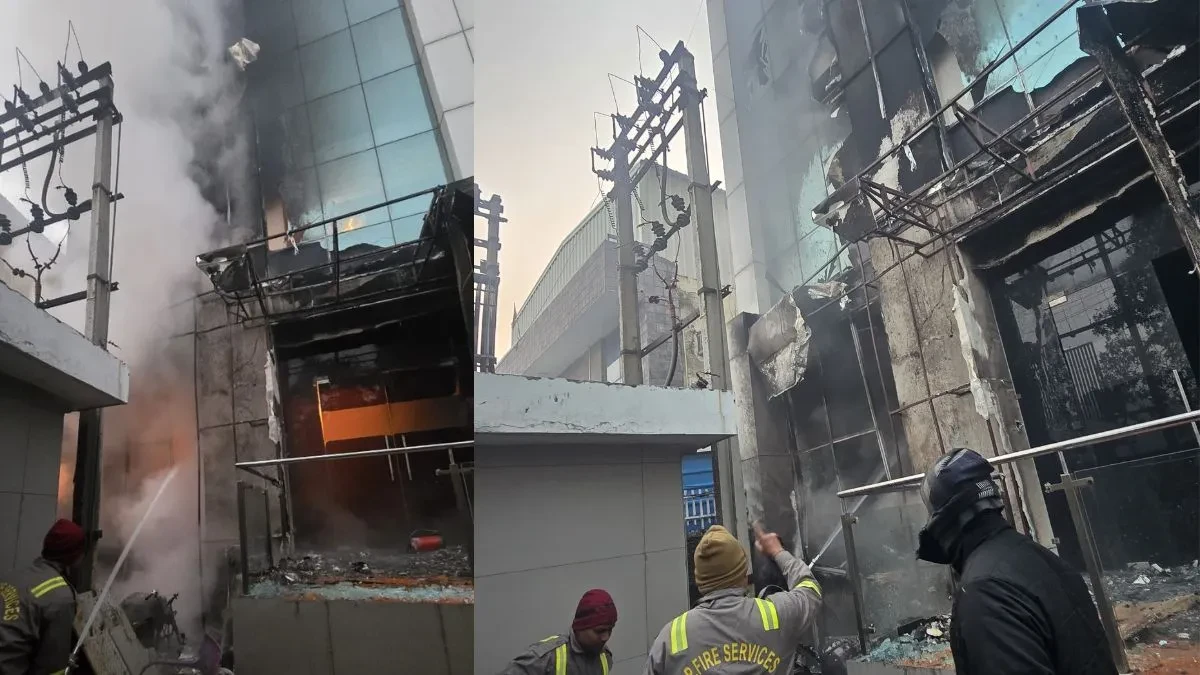 नोएडा के सेक्टर-63 में ऑफिस बिल्डिंग में लगी आग, शॉर्ट सर्किट की आशंका