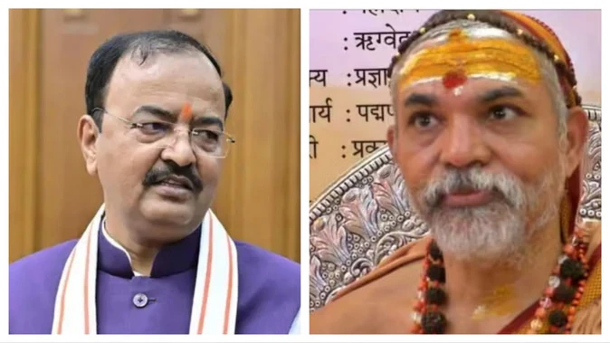 माघ मेले में विवाद के बीच शंकराचार्य ने की डिप्टी सीएम केशव की सराहना