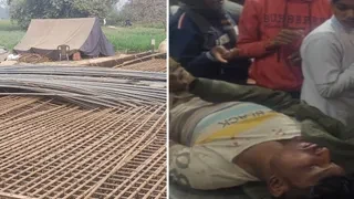 बलिया: सरयू पुल निर्माण में पिलर गिरने से चार मजदूर घायल