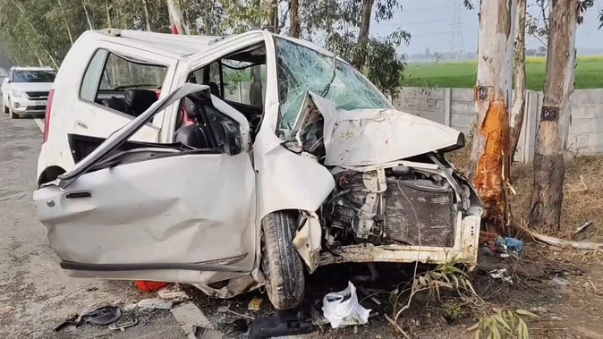 कैथल में भीषण सड़क हादसा, एक ही परिवार के तीन सदस्यों की मौत