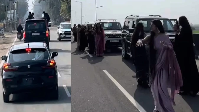 पानीपत-खटीमा हाईवे पर फेयरवेल स्टंट का वीडियो वायरल, पुलिस ने शुरू की जांच