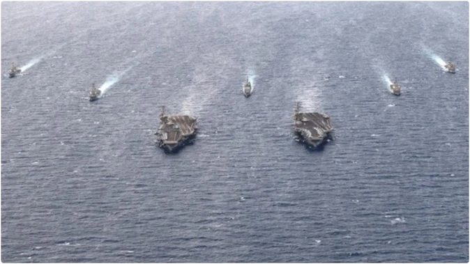 अमेरिका-ईरान तनाव चरम पर, होर्मुज जलडमरूमध्य में नौसैनिक अभ्यास की तैयारी