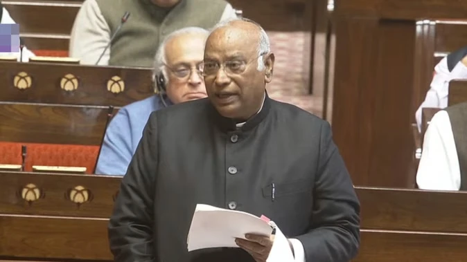 राज्यसभा में मल्लिकार्जुन खरगे ने राष्ट्रपति के अभिभाषण पर उठाए सवाल