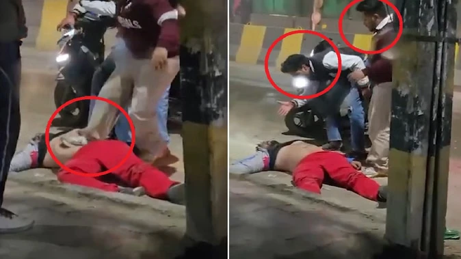 महिला की मदद करने पर ट्रांसपोर्टर पर जानलेवा हमला, वीडियो वायरल