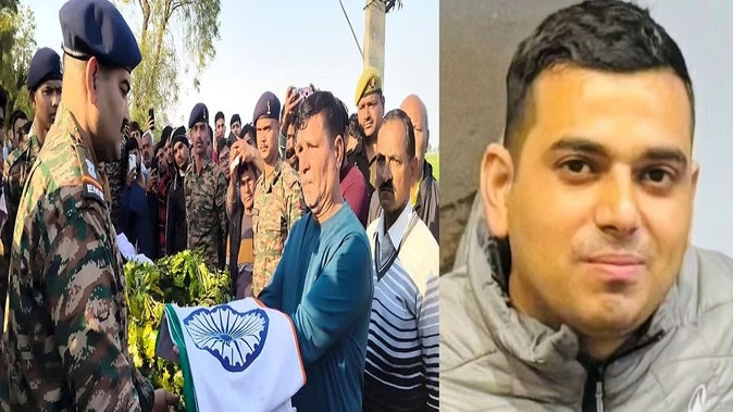 हाथरस: शहीद अखिलेश को नम आंखों से दी गई अंतिम विदाई