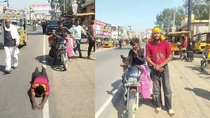 संत प्रेमानंद के दर्शन के लिए करन की भक्ति यात्रा, 500 किमी दंडवत कर मथुरा पहुंचे