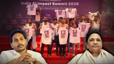 दिल्ली AI इम्पैक्ट समिट में अर्द्धनग्न प्रदर्शन, राजनीतिक दलों में नाराजगी