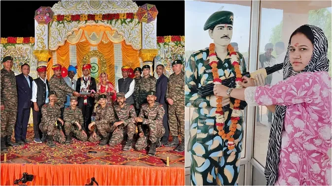 नागौर: शहीद भागीरथ की बेटी की शादी में सेना के साथी बने ‘पिता’