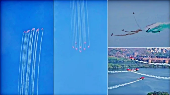 जयपुर में जल महल पर भव्य एयर शो, वायुसेना के करतबों ने किया मंत्रमुग्ध