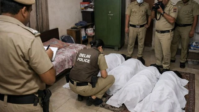 दिल्ली के चंदन पार्क में पति ने की पत्नी और तीन बच्चों की निर्मम हत्या