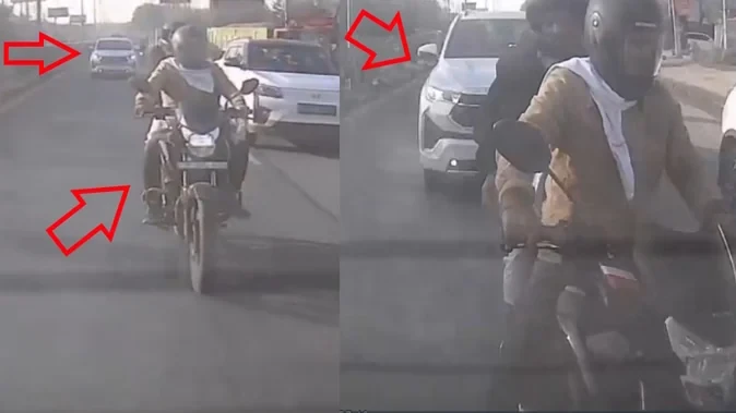 तेज रफ्तार इनोवा कार ने बाइक को मारी टक्कर, एक की मौत एक घायल