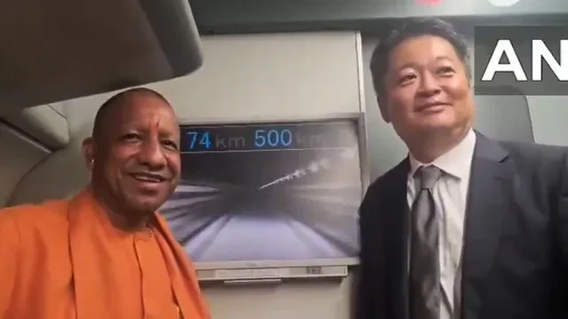 सीएम योगी ने जापान में हाई-स्पीड मैग्लेव ट्रेन का किया अनुभव
