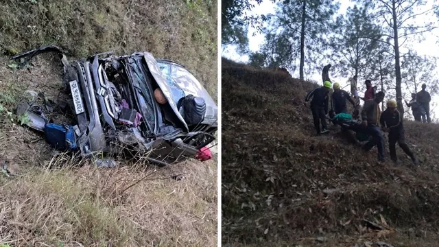 अल्मोड़ा में भीषण सड़क हादसा, डेढ़ साल के बच्चे समेत तीन की मौत