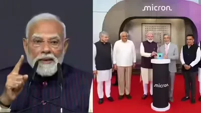 प्रधानमंत्री मोदी ने गुजरात में माइक्रोन सेमीकंडक्टर प्लांट का किया उद्घाटन
