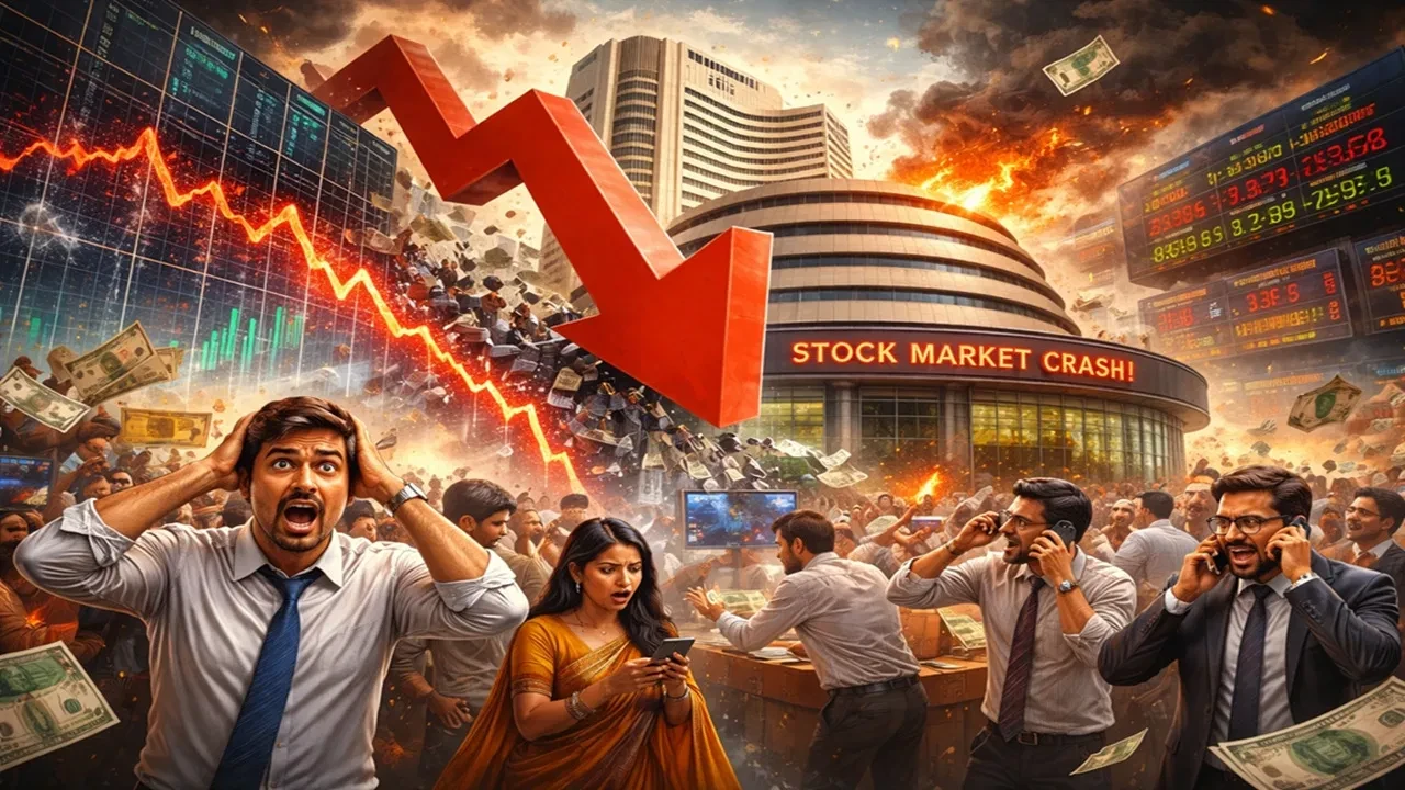 पश्चिम एशिया तनाव के बीच भारतीय शेयर बाजार में गिरावट, सेंसेक्स 2,700 अंक टूटा