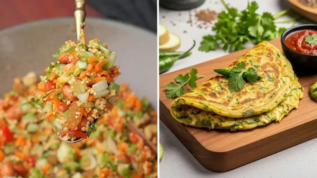 नवरात्र में व्रत के लिए झटपट और टेस्टी फलाहार: राजगिरा भेल व पनीर-लौकी चीला