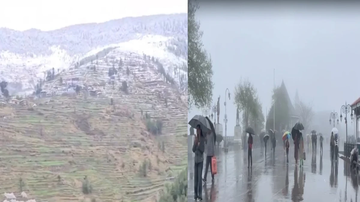 अलर्ट के बीच रोहतांग समेत चोटियों पर बर्फबारी, शिमला में झमाझम बारिश