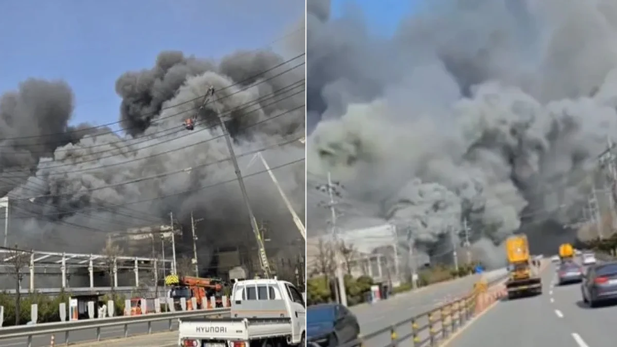 दक्षिण कोरिया: ऑटो पार्ट्स फैक्ट्री में आग, 50 से अधिक घायल