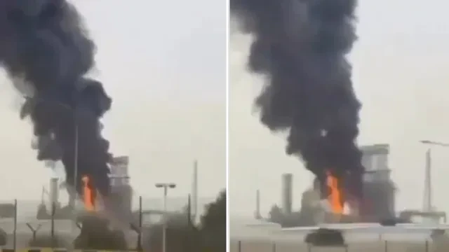 कुवैत: तेल रिफाइनरी पर ड्रोन से हमला, कई यूनिट्स में लगी भीषण आग