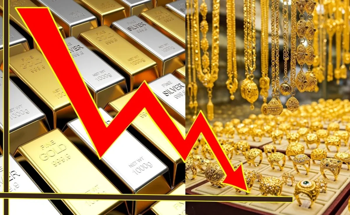 सोने और चांदी के दामों में बड़ा झटका, गोल्ड ₹1,500 और सिल्वर ₹8,100 टूटे